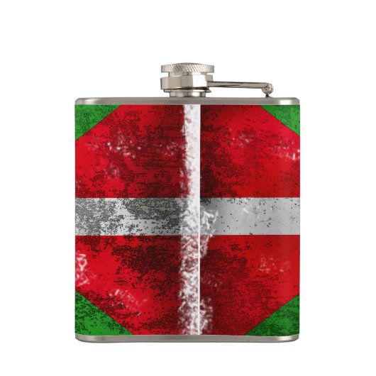 Baskische markering met verstelbare stijl: Ikurriñ Heupfles (Achterkant)