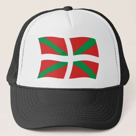 Baskische Mensen Vlag Hoed Trucker Pet (Voorkant)