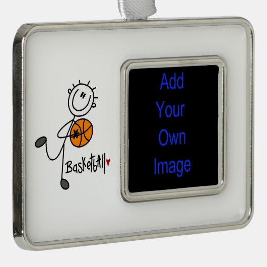 Baskische speelbalspeler verzilverd omlijst ornament (Rechts)