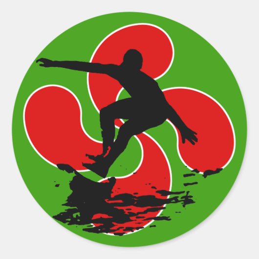 Baskische Surfen Sticker (Voorkant)