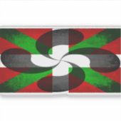 Baskische vlag en kruisvinylSticker Sticker (Voorkant)