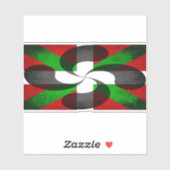 Baskische vlag en kruisvinylSticker Sticker (Vel)