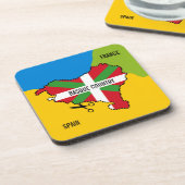 Baskische vlag Ikurriña, onafhankelijkheid Baskenl Bier Onderzetter (Linkerzijde)