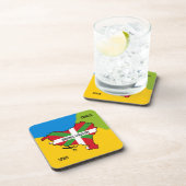 Baskische vlag Ikurriña, onafhankelijkheid Baskenl Bier Onderzetter (Rechterzijde)