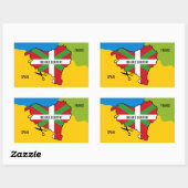 Baskische vlag Ikurriña, onafhankelijkheid Baskenl Rechthoekige Sticker (Vel)