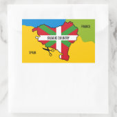 Baskische vlag Ikurriña, onafhankelijkheid Baskenl Rechthoekige Sticker (Tas)