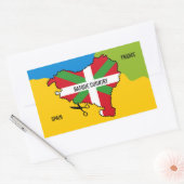 Baskische vlag Ikurriña, onafhankelijkheid Baskenl Rechthoekige Sticker (Envelop)