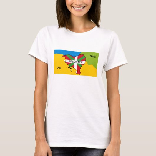 Baskische vlag Ikurriña, onafhankelijkheid Baskenl T-shirt (Voorkant)
