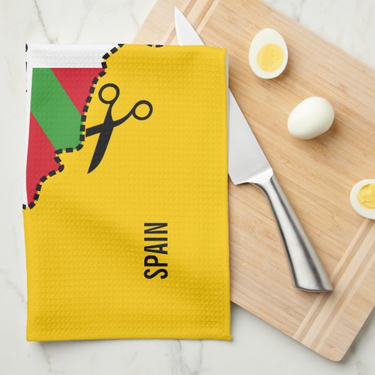 Baskische vlag Ikurriña, onafhankelijkheid Baskenl Theedoek (Quarter Fold)