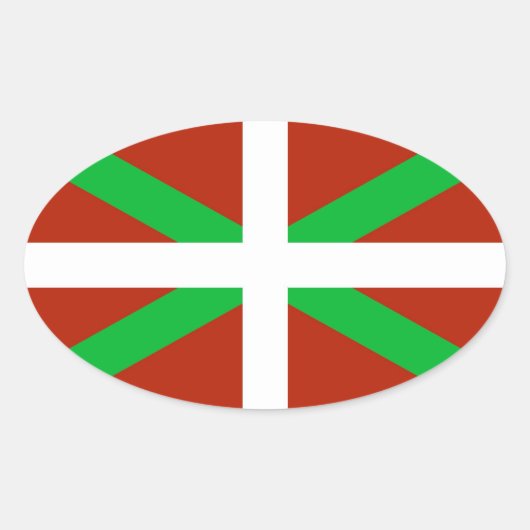 Baskische vlag Ikurrina Sticker (Voorkant)