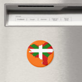Baskische vlag kaart magneet (Insitu (Vaatwasser))