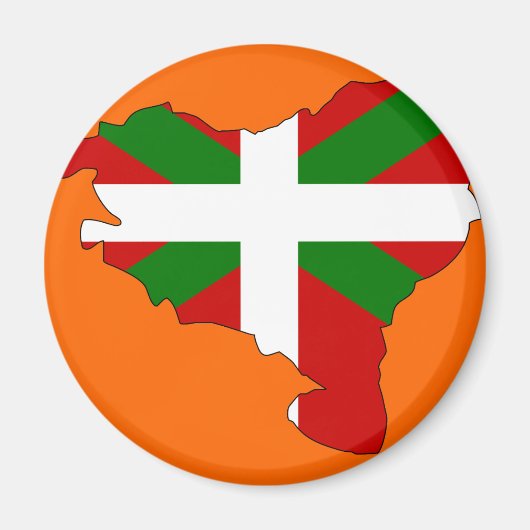 Baskische vlag kaart magneet (Voorkant)