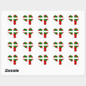 Baskische vlag kaart ronde sticker (Vel)