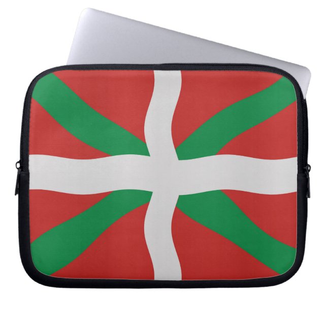 Baskische vlag laptop sleeve (Voorkant)