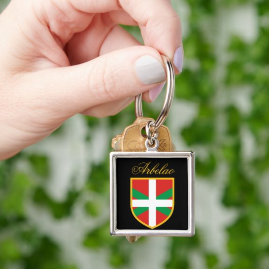 Baskische vlag sleutelhanger (Hand)