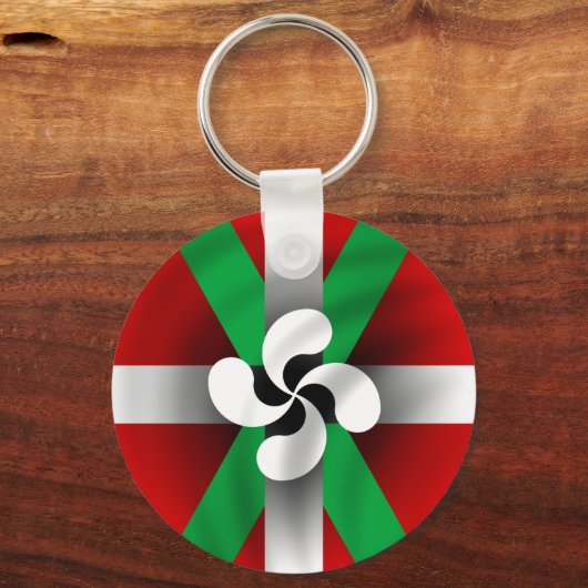 Baskische vlag-Sleutelhanger Sleutelhanger (Voorkant)