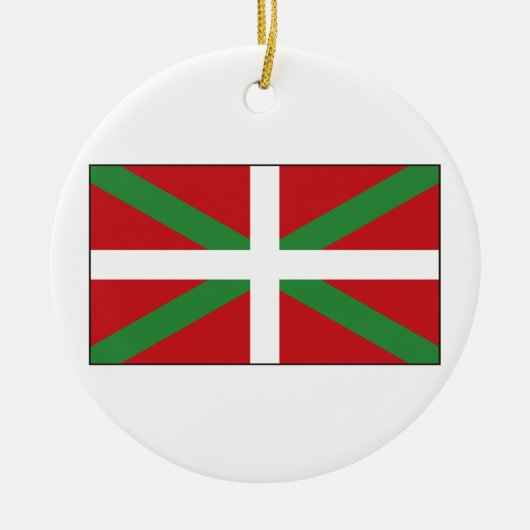 Baskische vlag Spanje Keramisch Ornament (Voorkant)