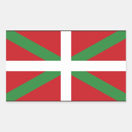 Baskische vlag Spanje Rechthoekige Sticker (Voorkant)