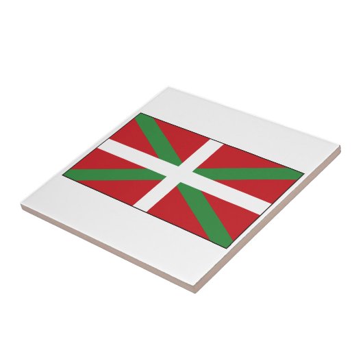 Baskische vlag Spanje Tegeltje (Zijkant)