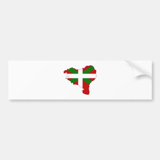 Baskische vlaggenplattegrond bumpersticker (Voorkant)