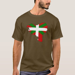 Baskische vlagplattegrond t-shirt