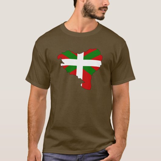 Baskische vlagplattegrond t-shirt (Voorkant)