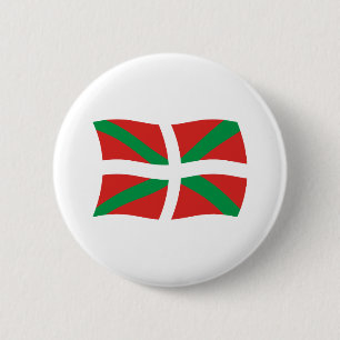 Baskische Volksvlag Knop Ronde Button 5,7 Cm