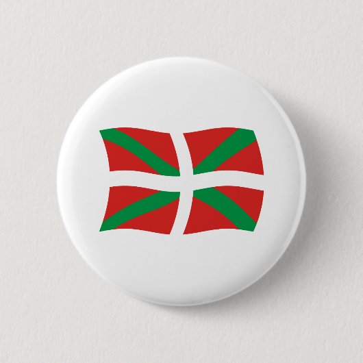 Baskische Volksvlag Knop Ronde Button 5,7 Cm (Voorkant)