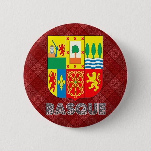 Baskische wapenlaag ronde button 5,7 cm (Voorkant)