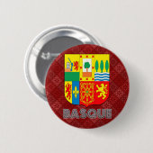 Baskische wapenlaag ronde button 5,7 cm (Voorkant /achterkant)