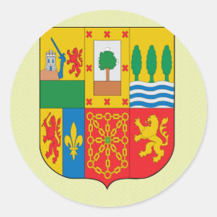 Baskische wapenlaag ronde sticker