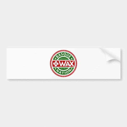 Baskische wax voor surfers bumpersticker (Voorkant)