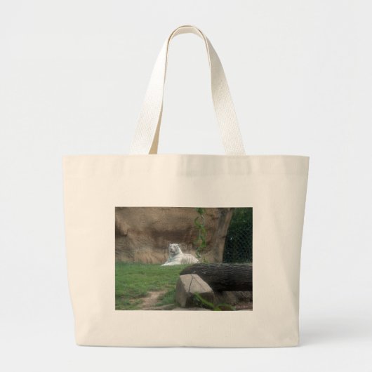 Baskische witte tijger grote tote bag (Voorkant)