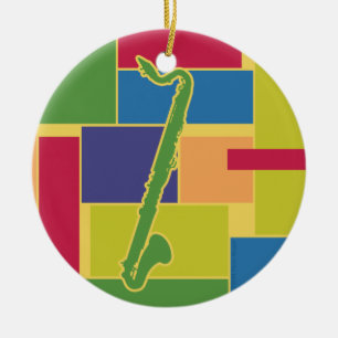 Basklarinet Kleurblokken Ornament
