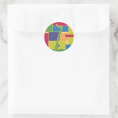 Basklarinet Kleurblokken Sticker (Tas)