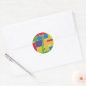 Basklarinet Kleurblokken Sticker (Envelop)