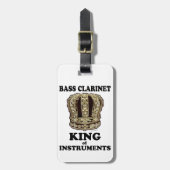 Basklarinet Koning der Instrumenten Bagagelabel (Voorkant verticaal)