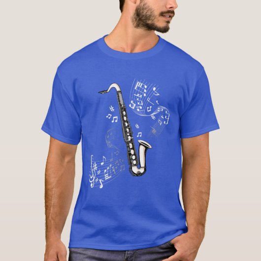 Basklarinetspeler Orkest Band Basklarinet  T-shirt (Voorkant)