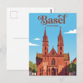Basler Münster Zwitserland Briefkaart (Voorkant / Achterkant)