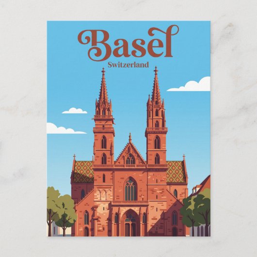 Basler Münster Zwitserland Briefkaart (Voorkant)