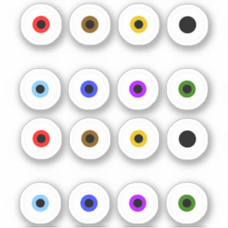 Basooky Colorful Eyeball Sticker