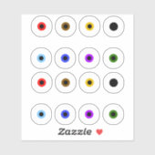 Basooky Colorful Eyeball Sticker (Vel)