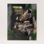 Basotho opperhoofd Medicijnman. Legpuzzel (Verticaal)