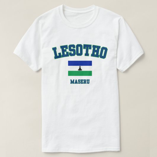 Basotho Pride Lesotho vlag T-shirt (Design voorkant)