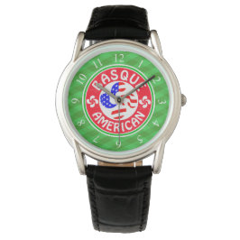 Basque American Euskara Lauburu Cross Horloge