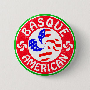 Basque American Euskara Lauburu Cross Ronde Button 5,7 Cm