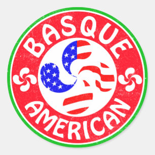 Basque American Euskara Lauburu Cross Ronde Sticker