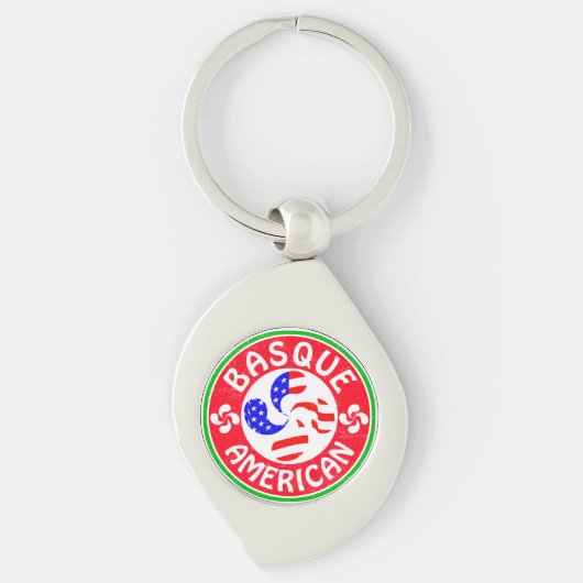 Basque American Euskara Lauburu Cross Sleutelhanger (Voorkant)
