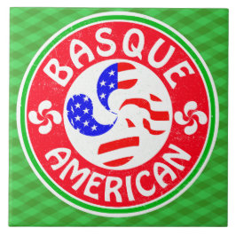 Basque American Euskara Lauburu Cross Tegeltje