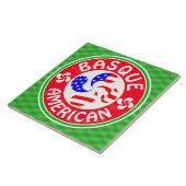 Basque American Euskara Lauburu Cross Tegeltje (Zijkant)